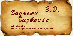 Bogosav Dujković vizit kartica